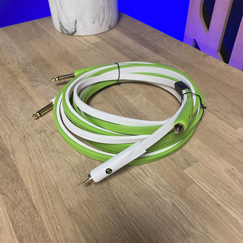 Pair Neo Oyaide d+ Class B RCA Phono to 6.3mm 1/4" Jack Interconnects (2m)