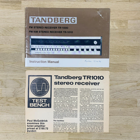 Tandberg TR-1000 Tuner Receiver Integrated Amplifier