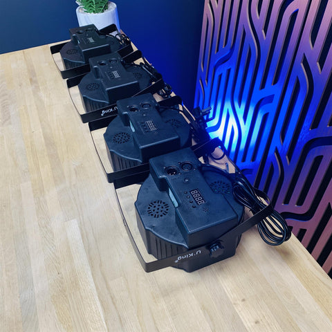 Set of 4 U King 72 Watt LED Par Can DMX 512 Lights