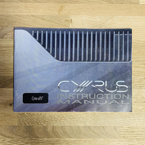 Cyrus aPA7 Power Amplifier Manual