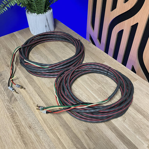 Audioquest SLiP 14/4 Bi Wire Speaker Cables 2 x 7.5m Nakamichi Banana Plugs