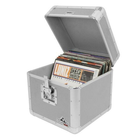 Gorilla LP-100 Vinyl Record Box Silver