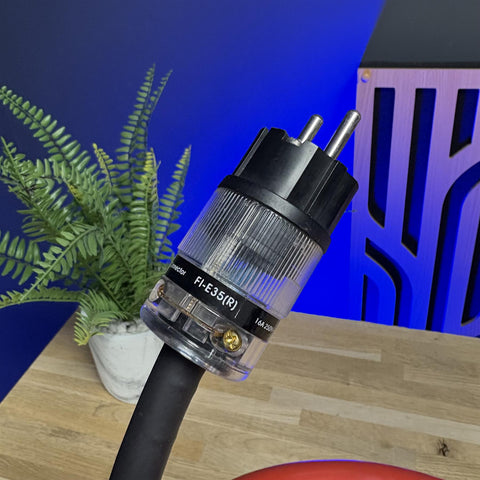 ECOSSE BIG RED Mains Power Cable 3 Pin Kettle (FURUTECH F1-35(R)/F1-25 (G))