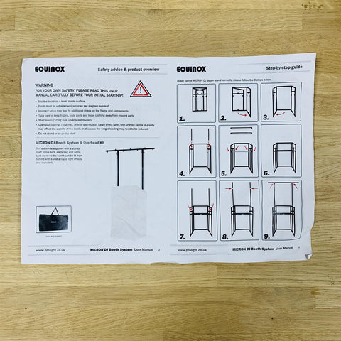 Equinox Micron DJ Booth & Overhead Kit (Missing Scrim)