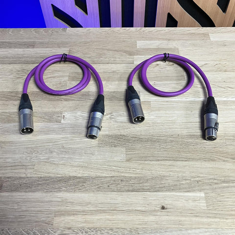 Van Damme Tour Grade Ultra Pure Silver Plated XLR Cable (Pair) 80cm