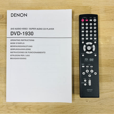 Denon DVD-1930 DVD Audio-Video/Super Audio CD Player Inc Remote