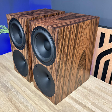 Buchardt S400 MK2 Speakers Rosewood Inc Stands Black Oak Pair