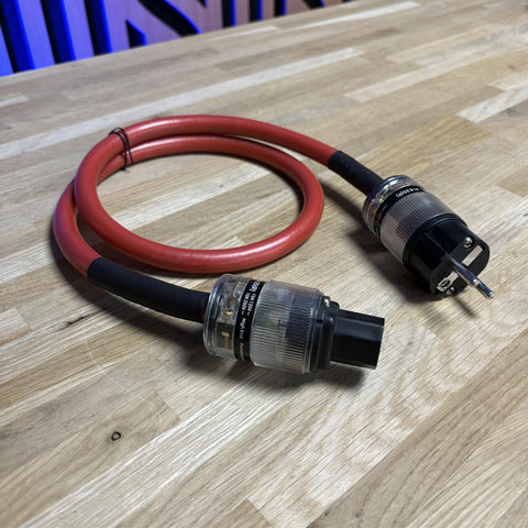 ECOSSE BIG RED Mains Power Cable 3 Pin Kettle (FURUTECH F1-35(R)/F1-25 (R))